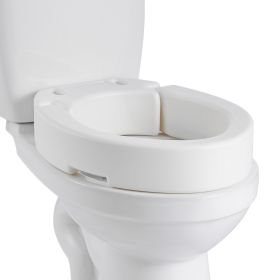 VEVOR Raised Toilet Seat, 300 lbs Load Capacity, 3.5-Inch Lift Height, Commode Elevated Toilet Seat Riser with Enlarged Opening for Seniors, Elde